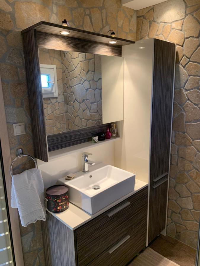 Doormat# Wait 'N Sea, Jacuzzi, Luxury Stone House Apartment Epanomi Exterior photo