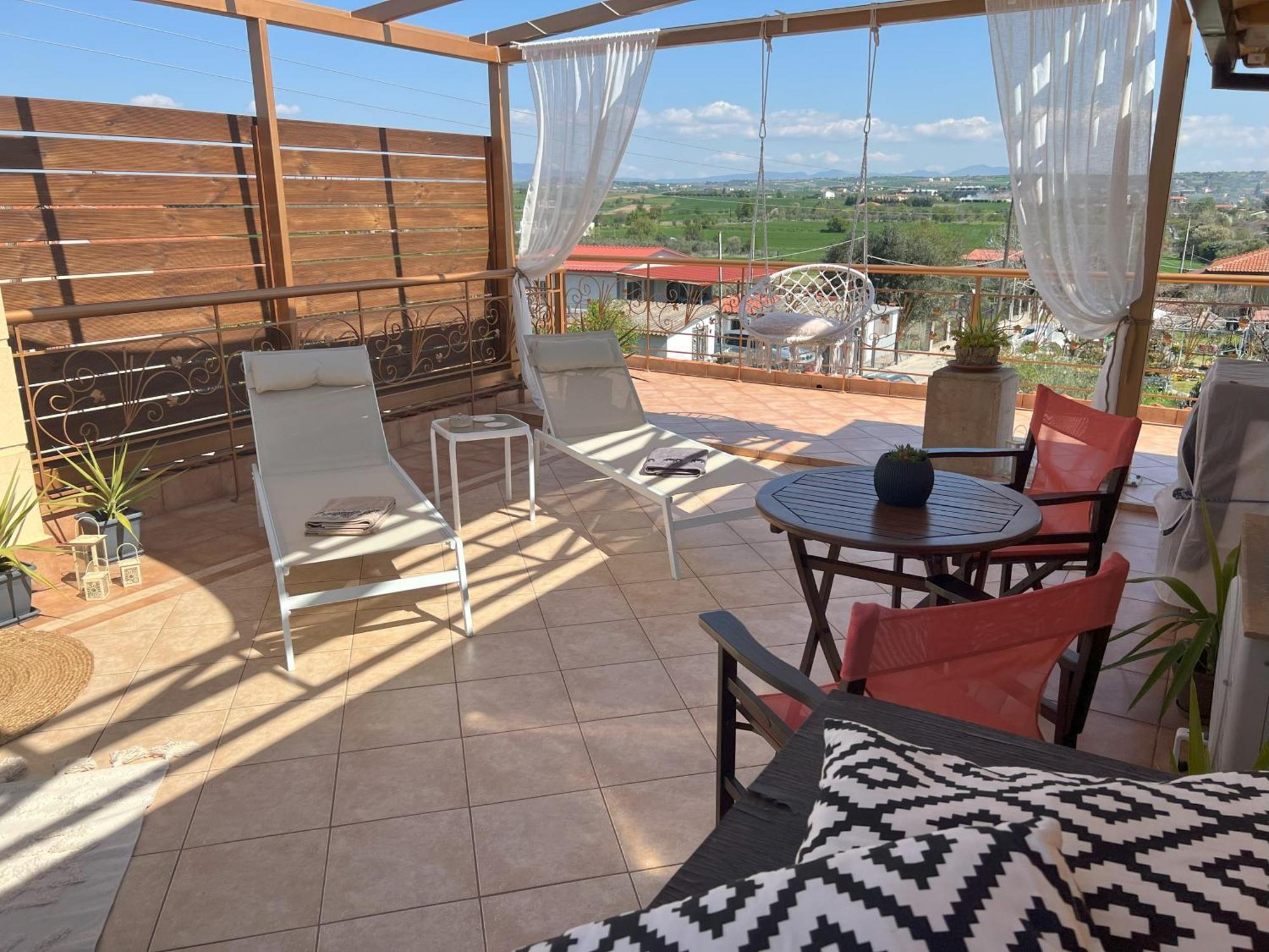 Doormat# Wait 'N Sea, Jacuzzi, Luxury Stone House Apartment Epanomi Exterior photo